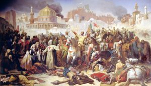 Émile Signol, Taking of Jerusalem by the Crusaders, 15th July 1099 (1847). Oil on canvas, Palace of Versailles. Image sourced from Wikimedia Commons. Public Domain.